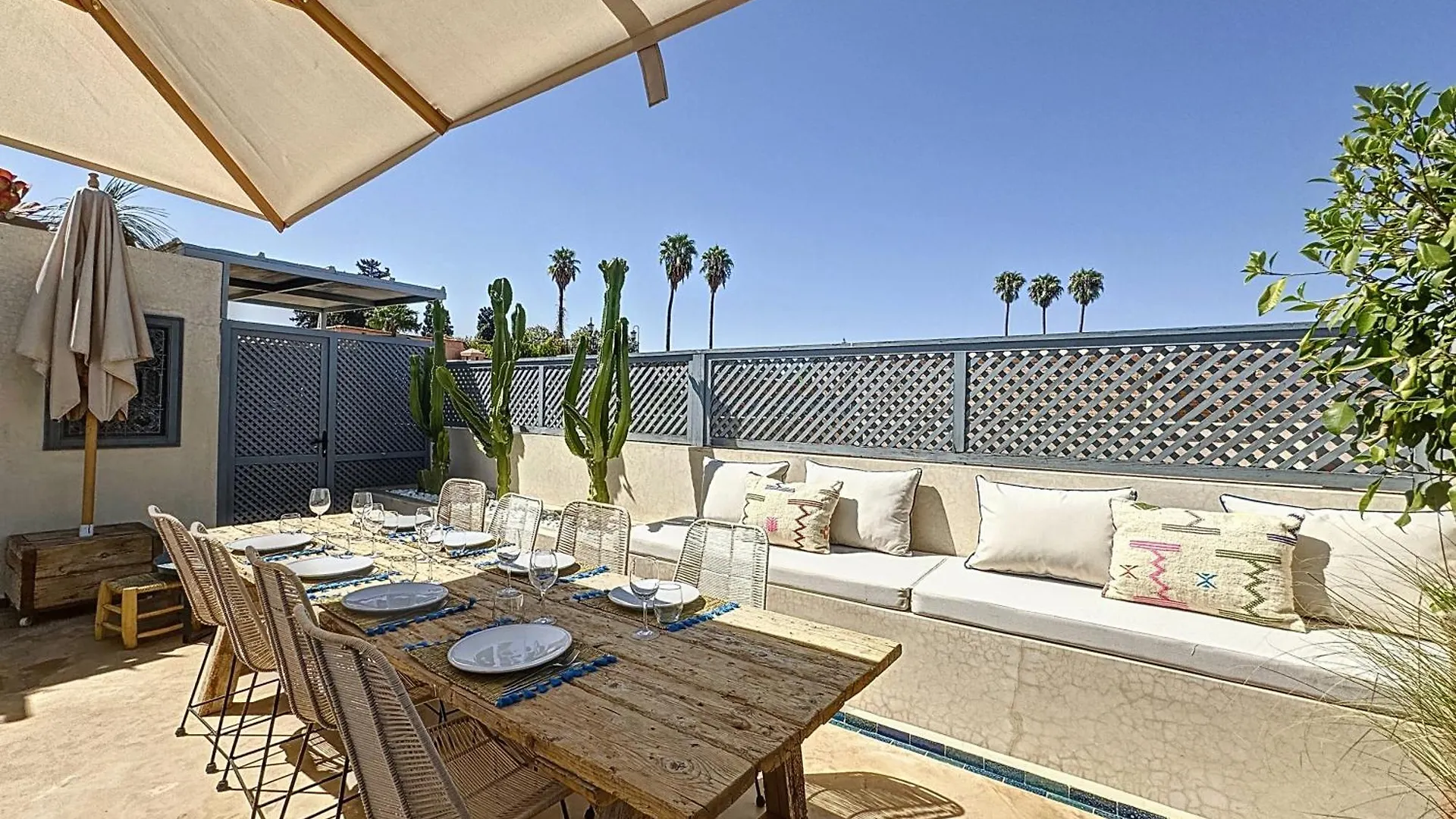 Feriehus Riad Azrak Marrakesh Marokko